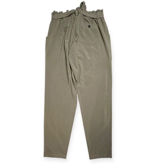 ATHLETA Women’s Olive Green Skyline Paperbag Waist Pants Size 6 Style #292915 - Picture 3 of 6